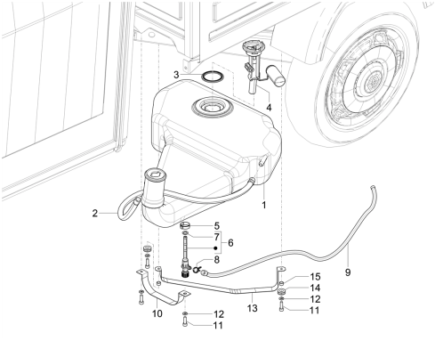 Benzintank Splittegning Ape 50
