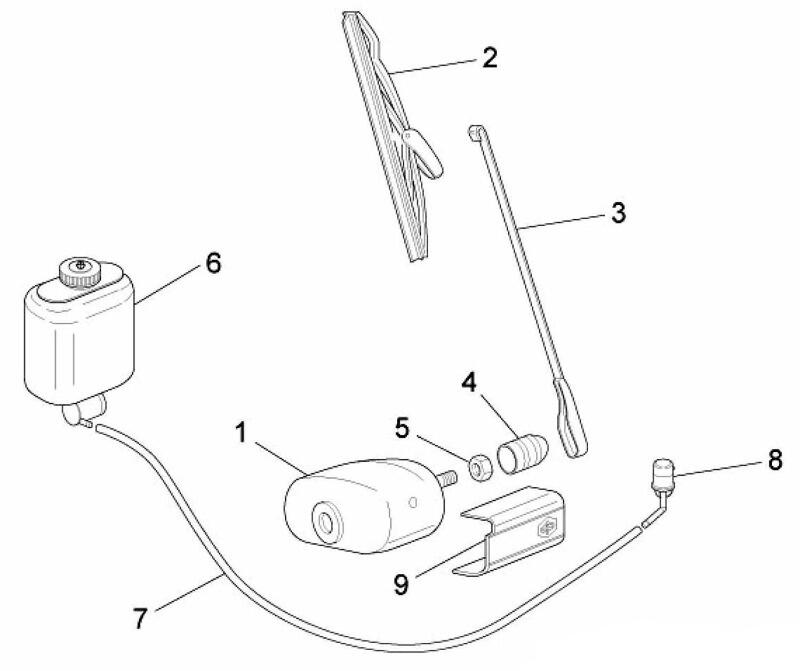 Teilzeichnung Scheibenwischer Ape 50