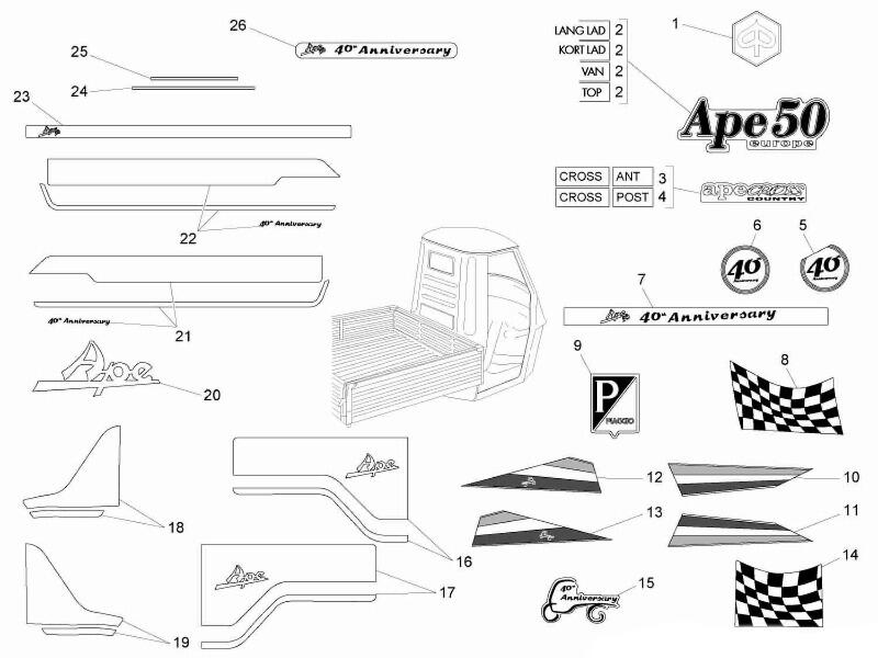 Geteilte Zeichnung Staffinger Ape 50