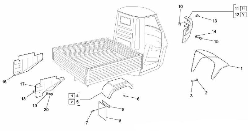 Splittegning Skærme Ape 50