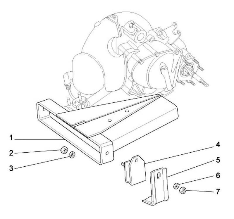 Splittegning Motorophæng Ape 50