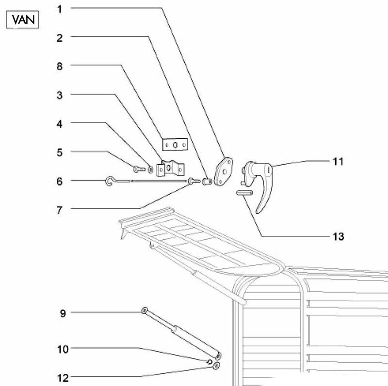 Splittegning Bagklap dele Ape 50