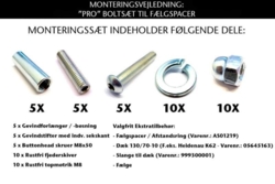 Monteringsvejledning PRO boltsæt for fælgspacer Monteringsvejledning PRO boltsæt for fælgspacer