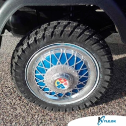 Hjulkapsel Crom/Blå "AS" Ape 50