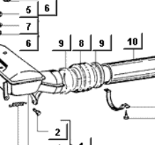 Flex slange til original GL model varmeveksler system.