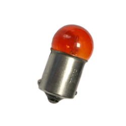 Blinklyspære BA15S 12V 10W orange