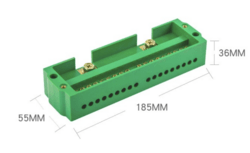 Power samledåse - Terminal Block GRØN 18/2