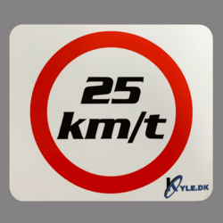 25 km/t klistermærke