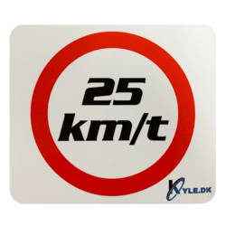 25 km/t klistermærke
