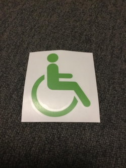 Klistermærke - Handicap