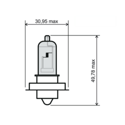 Pære forlys Ape50 12V 20W Halogen P26S