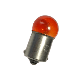Blinklyspære BA15S 12V 10W orange