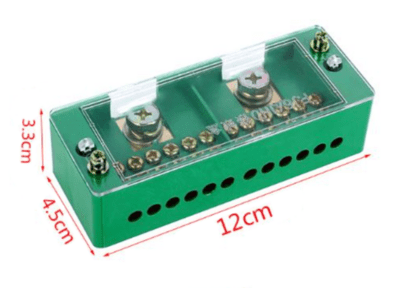 Stromanschlusskasten – Klemmenblock GRÜN 12/2