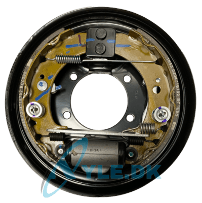 Ankerplade højre komplet med bremsebakker og bremsecylinder til Ape 50 model E4