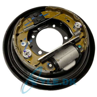 Ankerplade komplet højre med bremsebakker og bremsecylinder til Ape 50 model E4