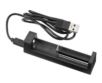 Batterilader til 18650 Lithium batteri