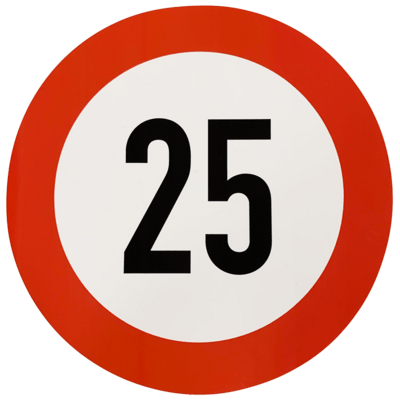 Skilt 25 selvklæbende