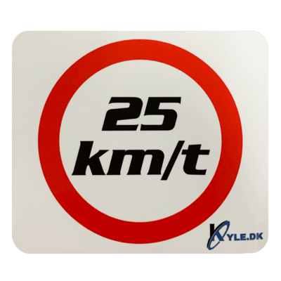 25 km/t klistermærke